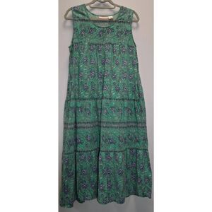 La cera womens xl midi green night gown sleep dress lounge relax